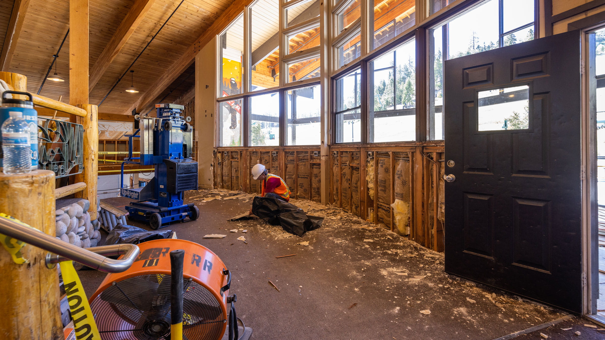 Inside of Laybacks Bar being remodeled